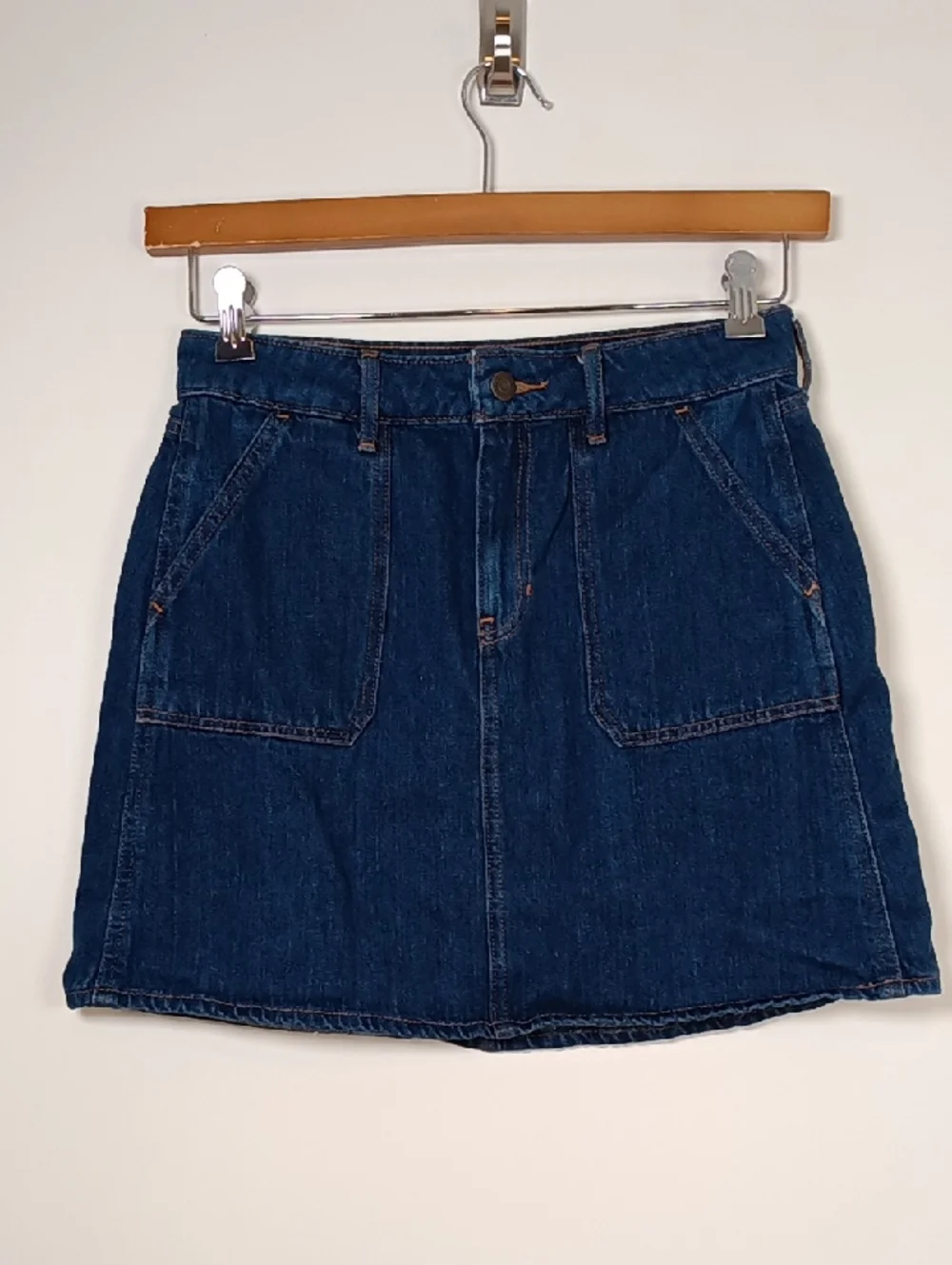 Old Navy 100% Cotton Denim Dark Mission Bay Mini Skirt Size 2